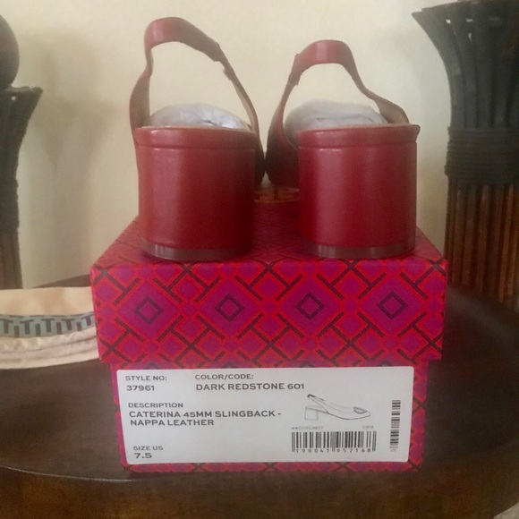 LAST PAIR 🔥TORY BURCH CATERINA LEATHER SLINGBACK - Picture 5 of 8